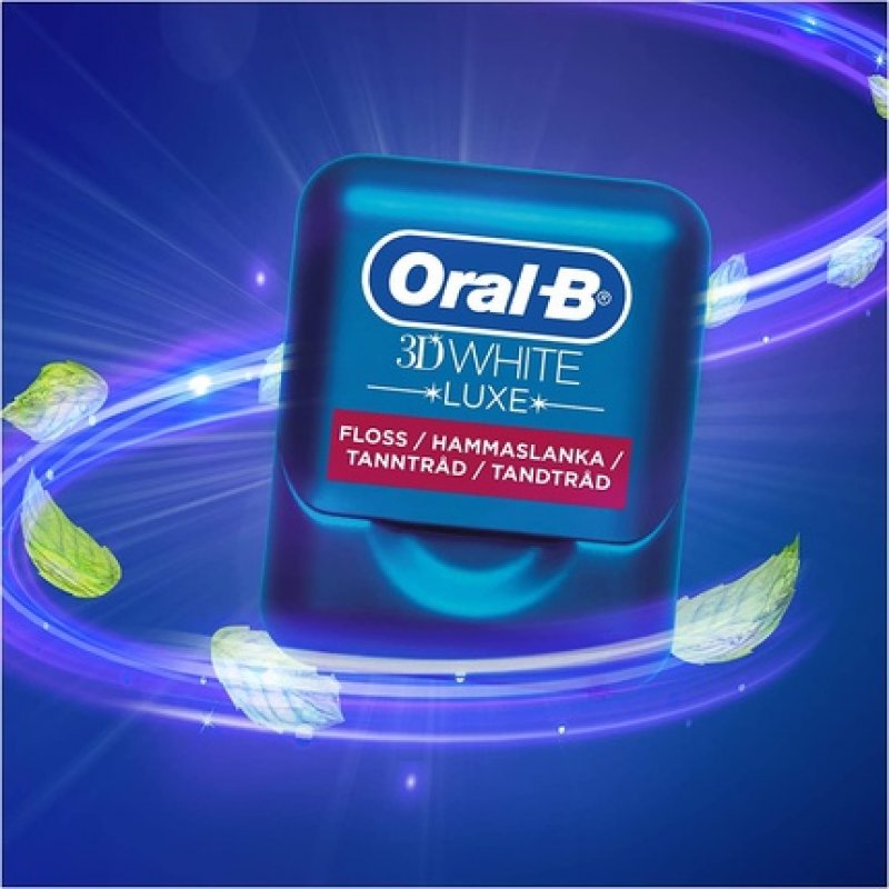 Oral-B 3DWhite Luxe Dental Floss Radiant Mint 35 Metres