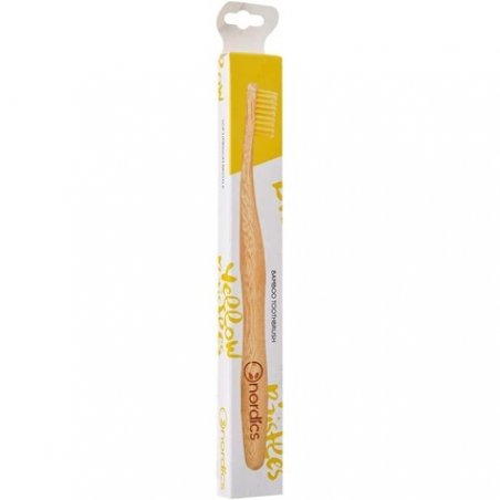 Nordics Organic Care Eco Bamboo Toothbrush with Yellow Bristles