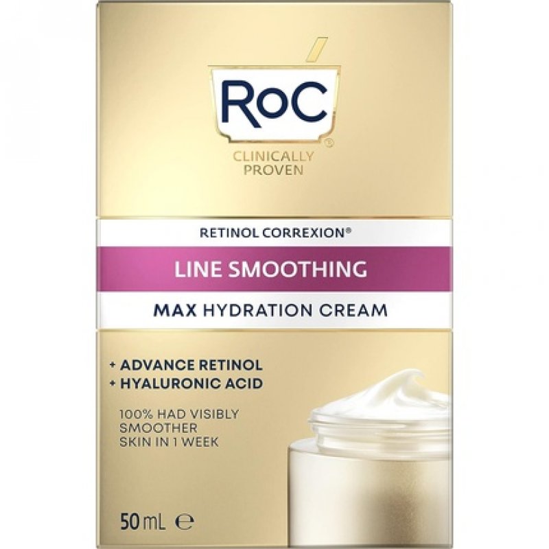 RoC Retinol Correxion Line Smoothing Max Daily Hydration Intensive Anti-Wrinkle and Anti-Aging Face Moisturizer with