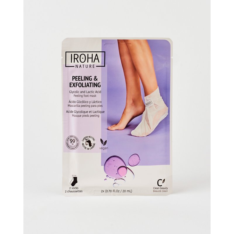 Iroha Nature Exfoliantes Chaussettes Masque - Lavande 2 x 20 ml