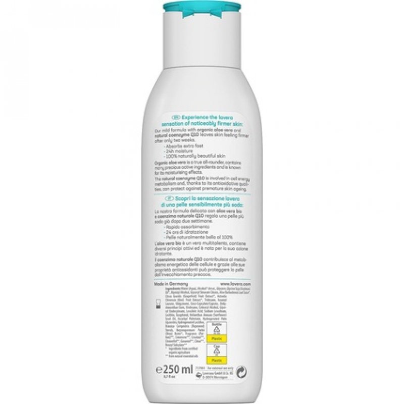 Lavera Basis Sensitiv Firming Body Lotion with Organic Aloe Vera and Natural Coenzyme Q10 250ml