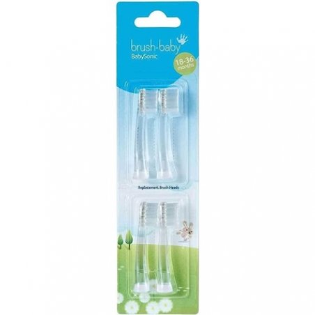 Brush-Baby Babysonic Replacement Heads for Babysonic Electric Toothbrush 18-36 Months