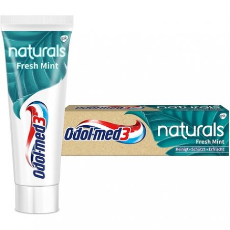 Odol-med3 Naturals Fresh Mint 3in1 Toothpaste for Strong Teeth, Healthy Gums and Fresh Breath 75ml