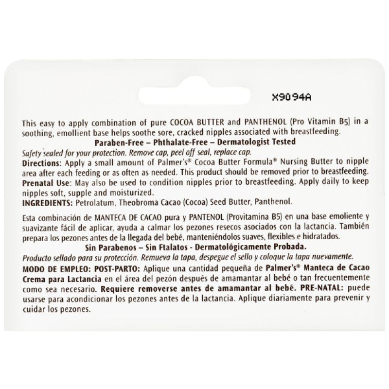 Palmer's Cocoa Butter Formula Nursing Butter 30 g Beurre Femmes