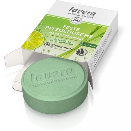 lavera Solid Care Shower Happy Freshness with Organic Lime and Organic Lemongrass 50g