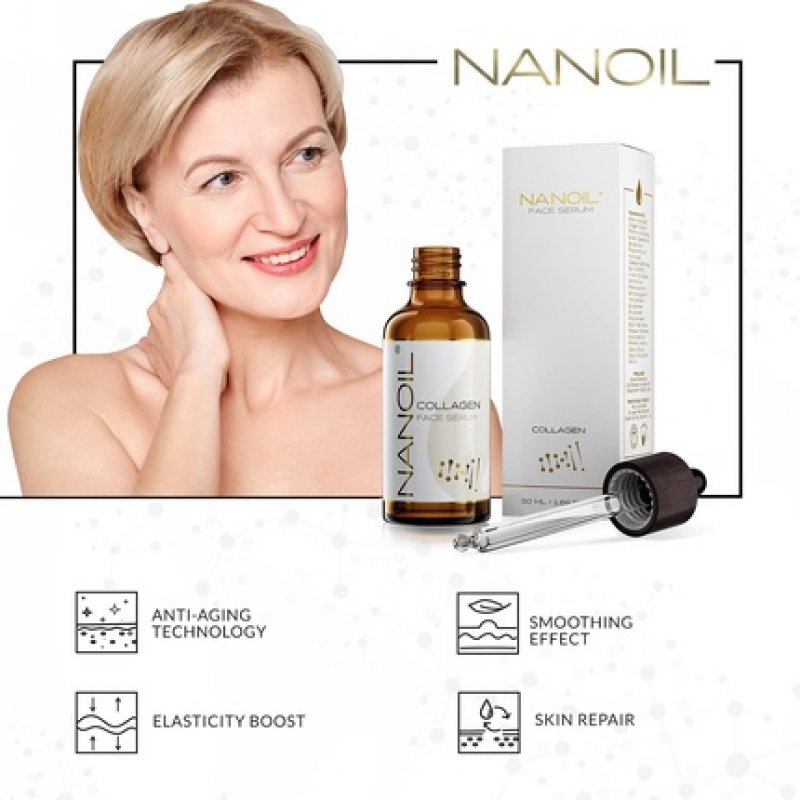 Nanoil Collagen Face Serum Smoothing and Rejuvenating Anti-Aging Serum with Collagen