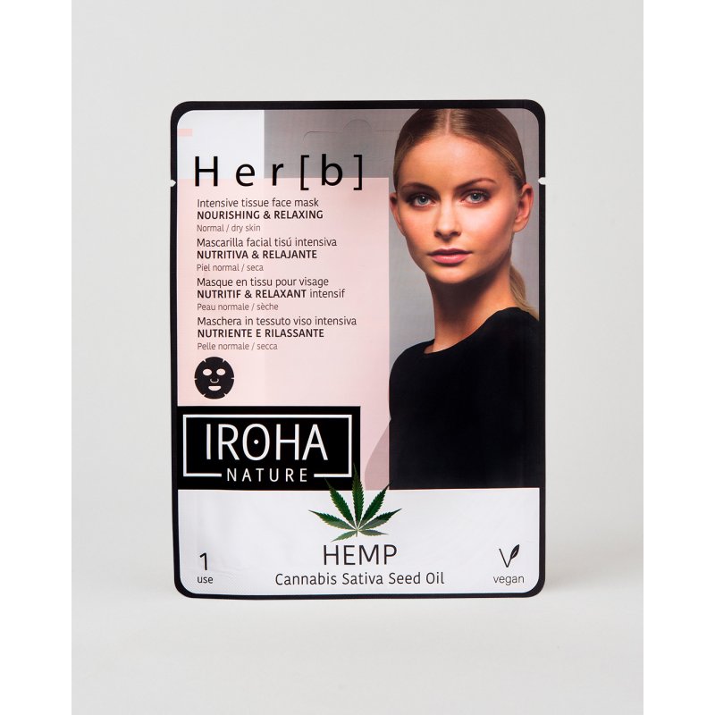 Iroha Nature Facial Tissue Mask Cannabis Nourishing & Relaxing 1 use