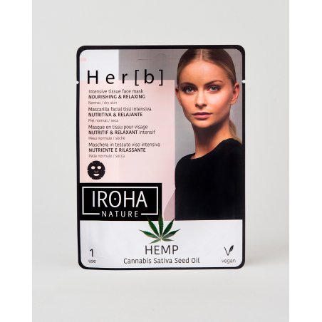 Iroha Nature Facial Tissue Mask Cannabis Nourishing & Relaxing 1 use