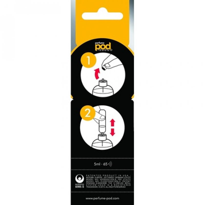 Perfume Pod Clear Refillable Perfume Atomizer with Spray and Genie-S Refill Gold