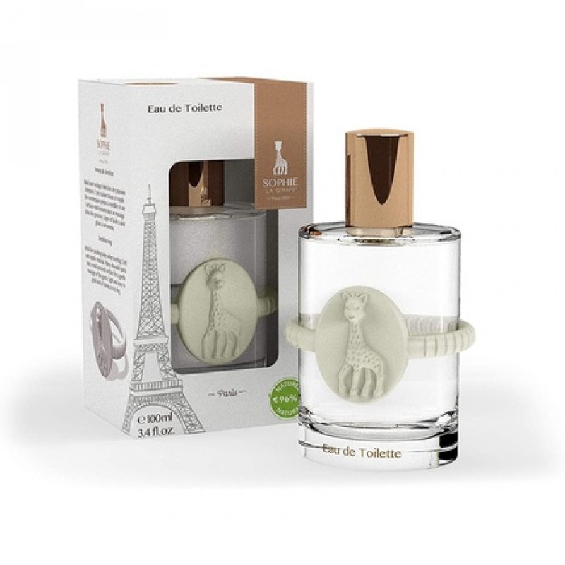 Parfums Sophie la girafe Vegan Children's Eau de Toilette 100ml with Teething Ring - Ideal for Children, Moms, and