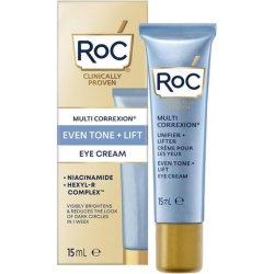 RoC Multi Correxion Even Tone Lift Eye Cream Brightening and Dark Circle Solution Anti-Aging Eye Formula Visibly