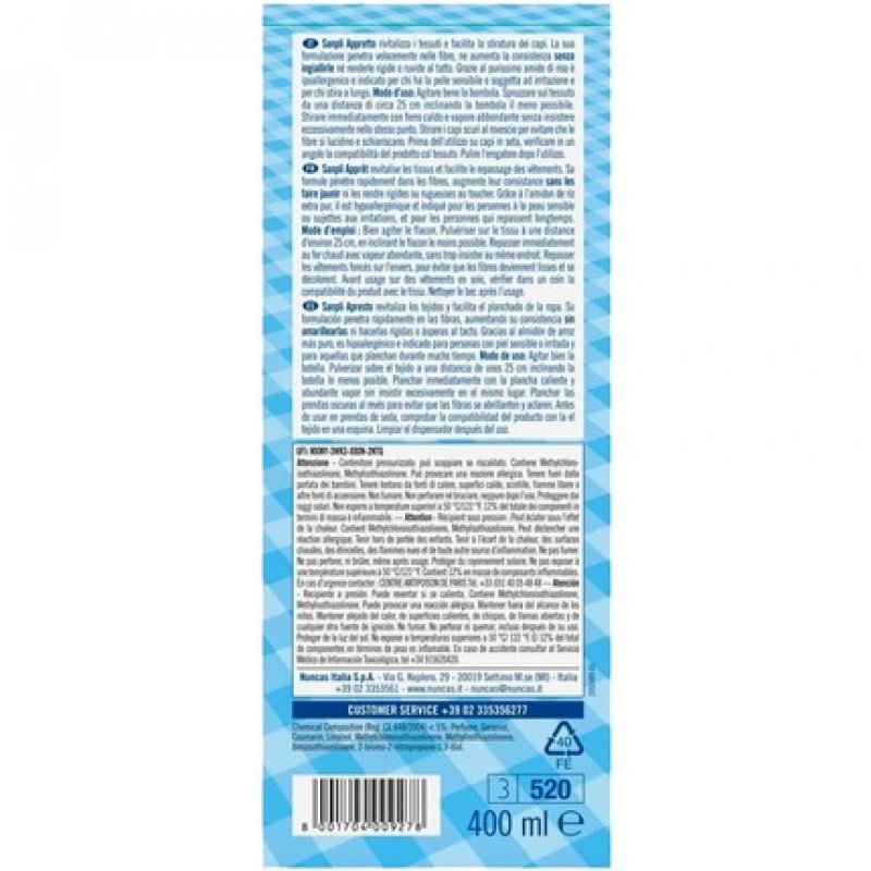 Nuncas Italia S.P.A. Sanpli Appretto Spray 400ml