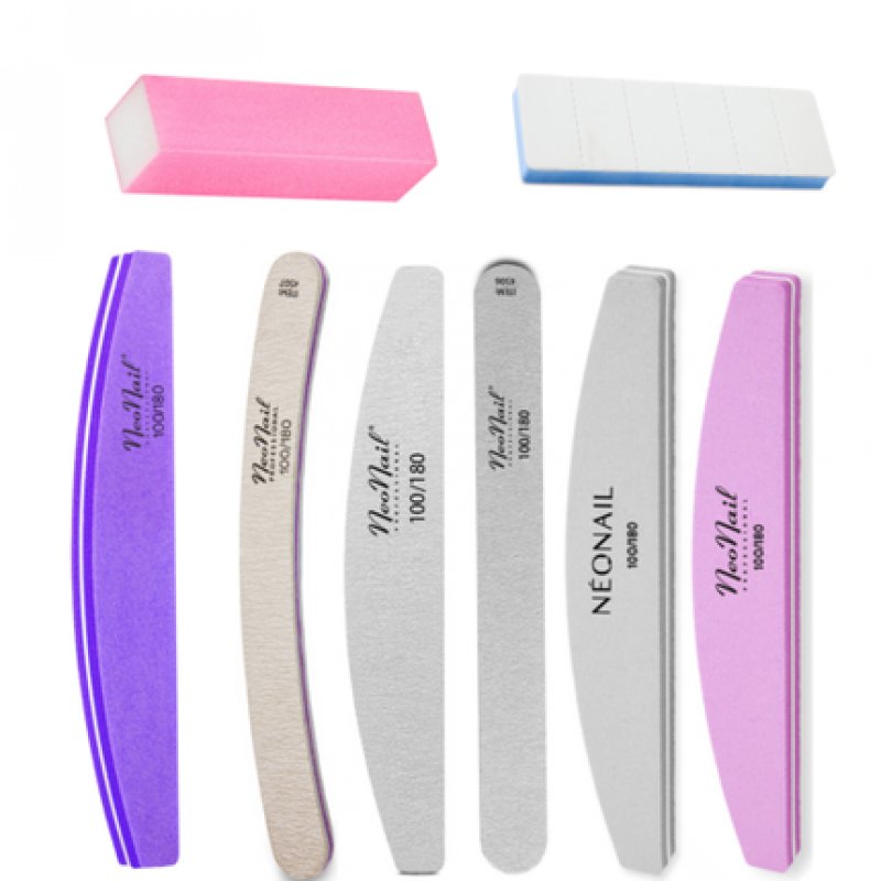 NeoNail Nail File Buffers Straight Curved Trapeze All Types 100/180 100/150