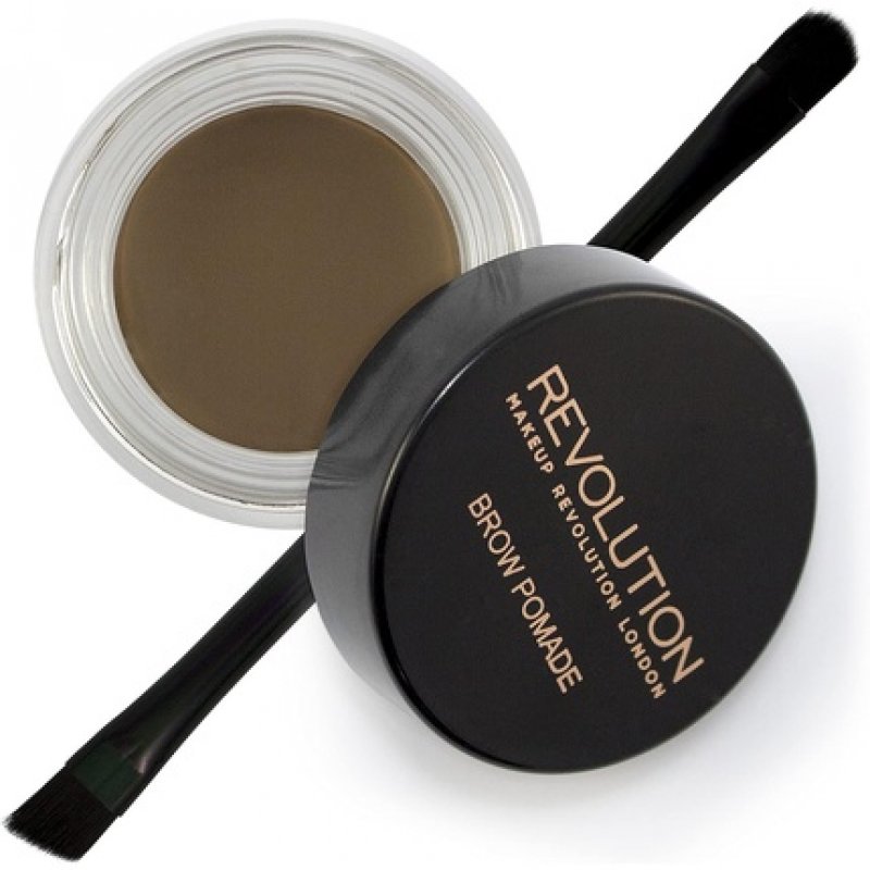 Makeup Revolution Brow Pomade With Brush Medium Brown 2.50g
