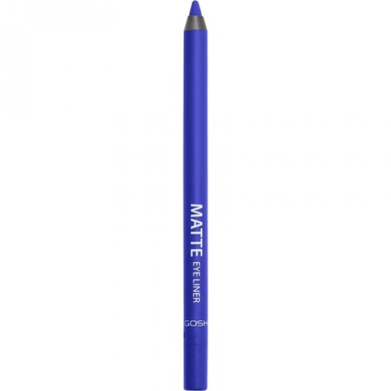 GOSH Matte Eyeliner in Bright Blue Creamy Soft Texture High Coverage Ideal for Smokey Eyes 008 Crazy Blue