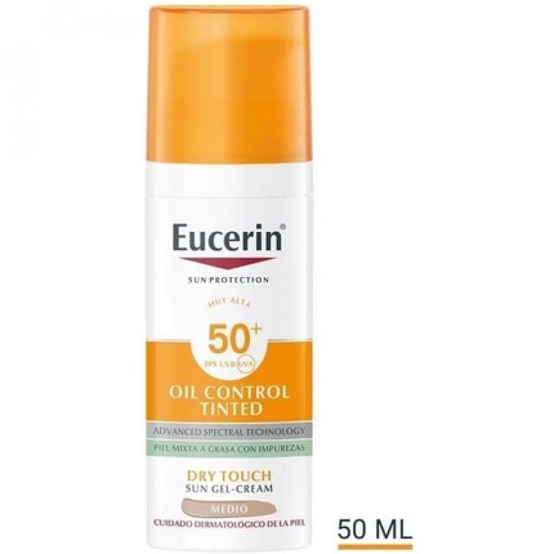 Eucerin Oil Control Tinted Gel Cream SPF50 50ml Beige