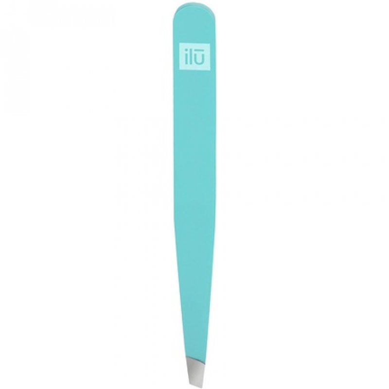 T4B ILU Precision Tip Eyebrow Tweezers for Facial Hair Removal Blue
