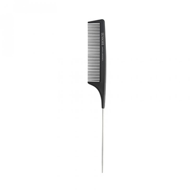 T4B LUSSONI Pin Tail Comb Antistatic and Break-Resistant Carbon Comb with Fine Teeth and Sectioning Tooth
