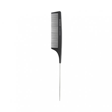 T4B LUSSONI Pin Tail Comb Antistatic and Break-Resistant Carbon Comb with Fine Teeth and Sectioning Tooth