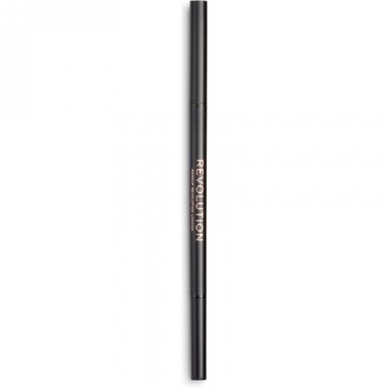 Makeup Revolution Precise Brow Pencil Dual Ended Eyebrow Pencil and Spoolie Brush Fine Tip Medium Brown 9g