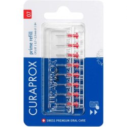 Curaprox CPS 07 Prime Refill Interdental Brushes Red 8 Count