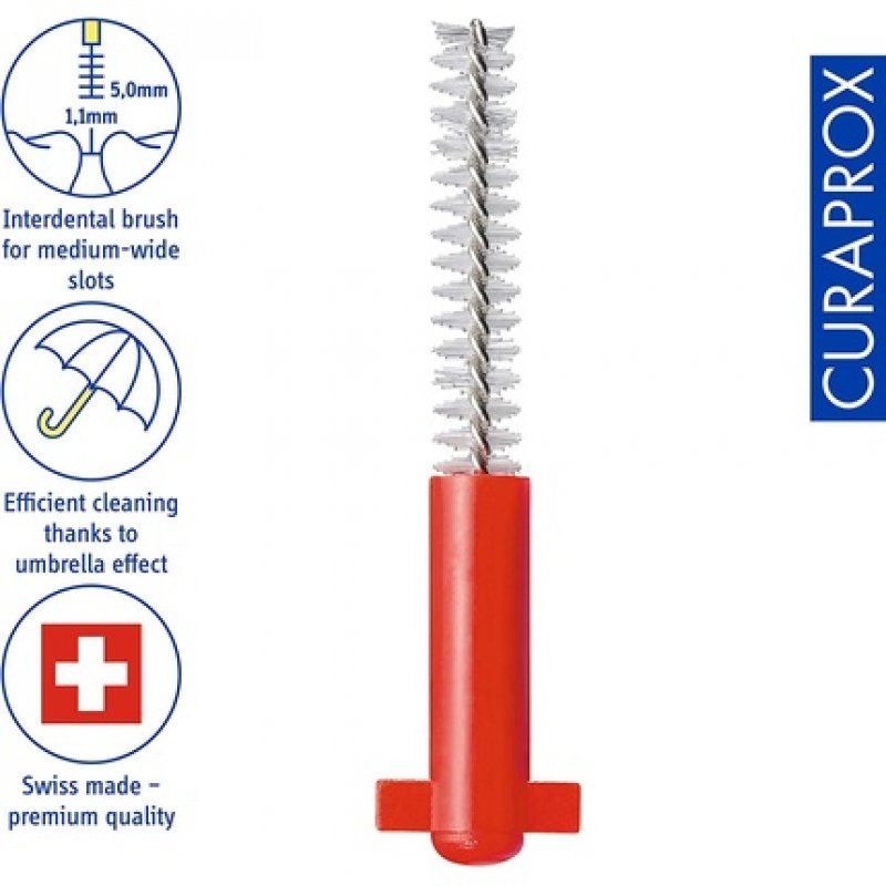 Curaprox CPS 07 Prime Refill Interdental Brushes Red 8 Count
