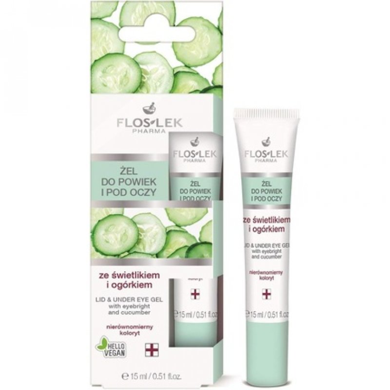 Floslek Pharma Eye and Under Eye Gel with Eyebright and Cucumber 15ml