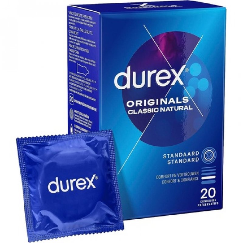 Durex Classic Natural Condoms 20