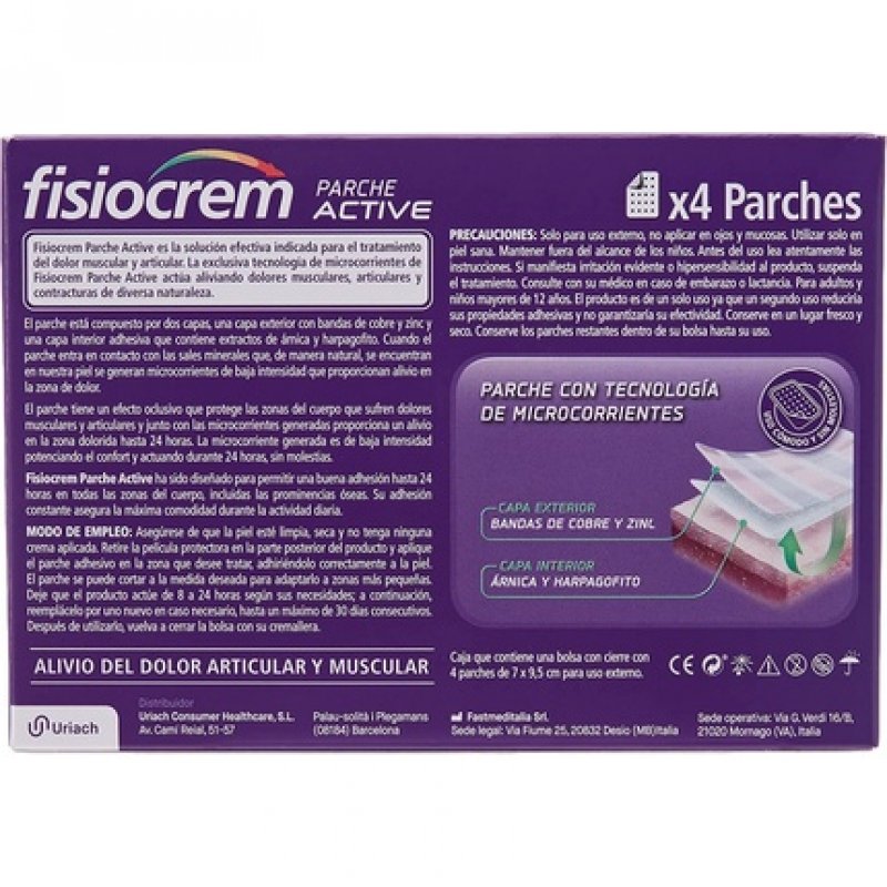Fisiocrem Active Patch 4 Units