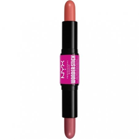 NYX Professional Makeup Blush with Hyaluronic Acid Blendable Texture Vegan Wonder Stick Honey Orange and Rose 02 Honey