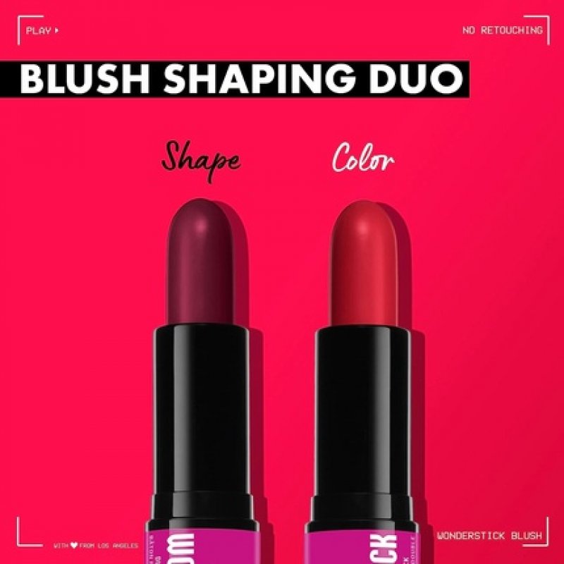 NYX Professional Makeup Blush with Hyaluronic Acid Blendable Texture Vegan Wonder Stick Honey Orange and Rose 02 Honey