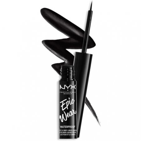 NYX Epic Wear Waterproof Eye and Body Liquid Liner Black 01