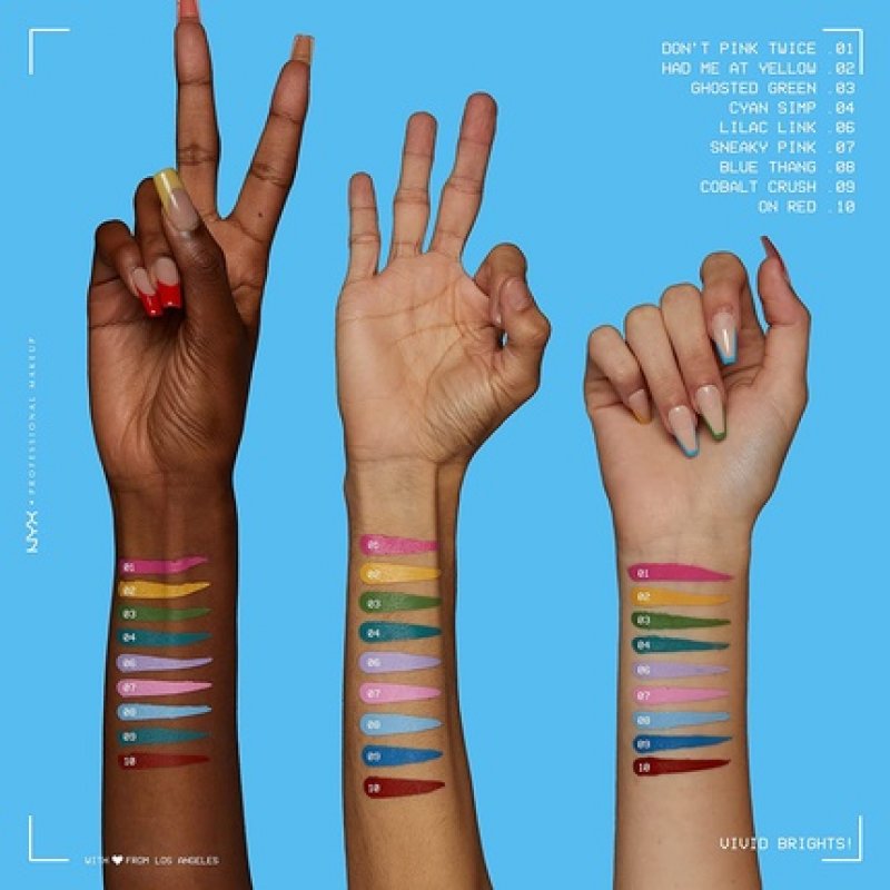 NYX Professional Makeup Vivid Brights Liquid Liner Smear-Resistant Eyeliner Had Me At Yellow 03