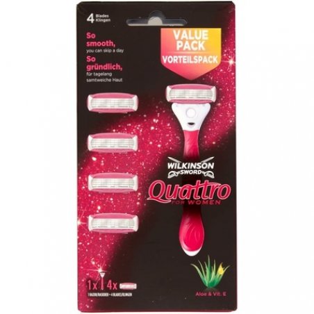 Wilkinson Sword Quattro For Women Plus 4 Blades