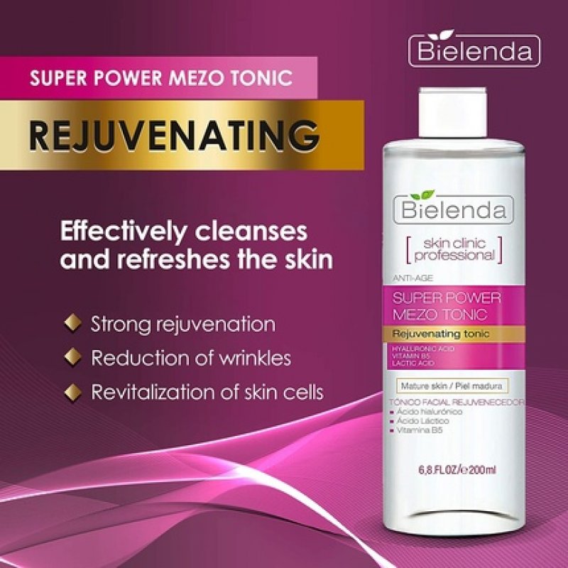 Bielenda Skin Clinic Face Tonic with Lactic and Hyaluronic Acid 200ml
