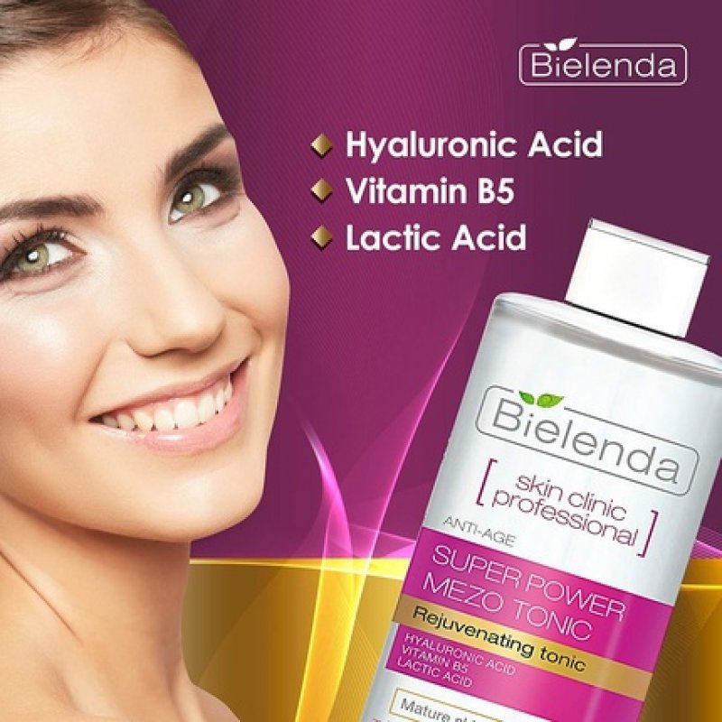 Bielenda Skin Clinic Face Tonic with Lactic and Hyaluronic Acid 200ml