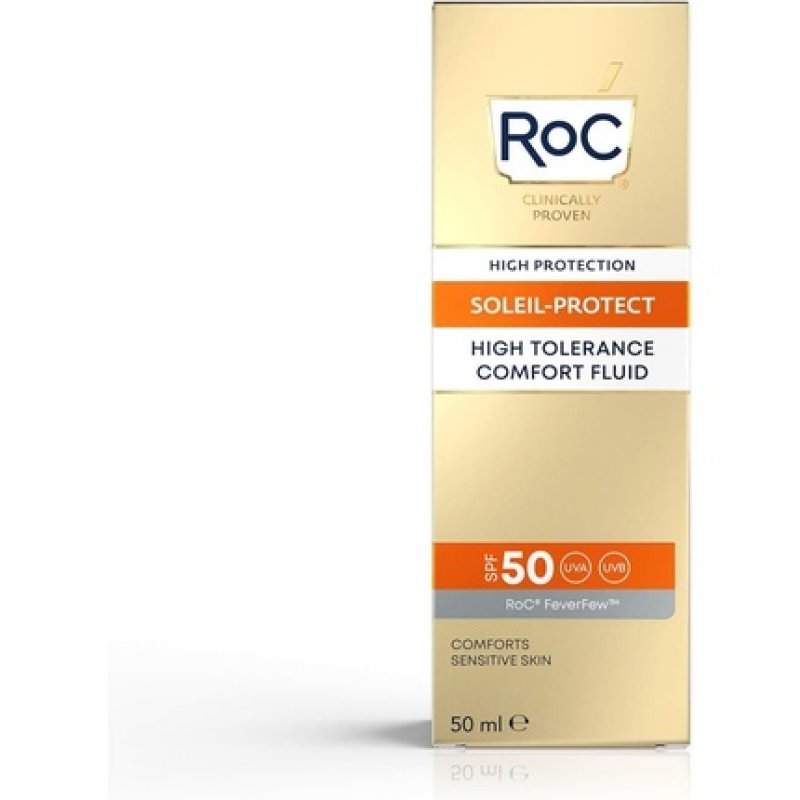 RoC Soleil-Protect High Tolerance Comfort Fluid SPF 50 UVA/B Protection Face Moisturizer 50ml
