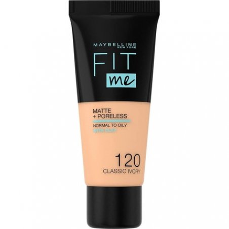 Maybelline Fit Me Foundation Matte & Poreless Full Coverage Blendable for Normal to Oily Skin 30ml 120 Classic Ivory