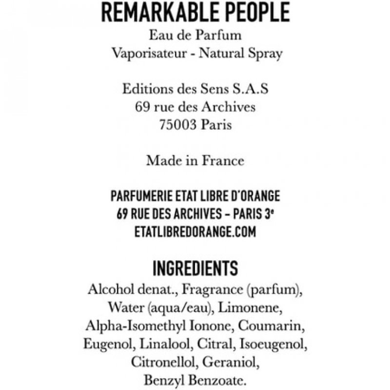 Etat Libre d'Orange Bemerkbare People Perfume 100ml