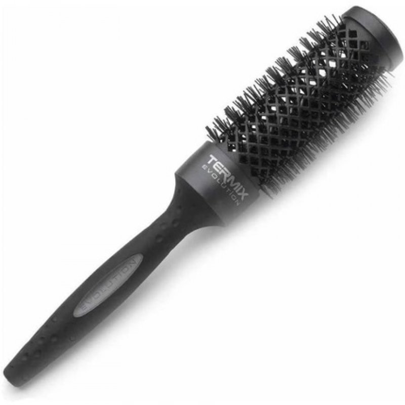 Termix Evolution Plus Hairbrush for Thick Hair with Ionized Bristles Black 32mm