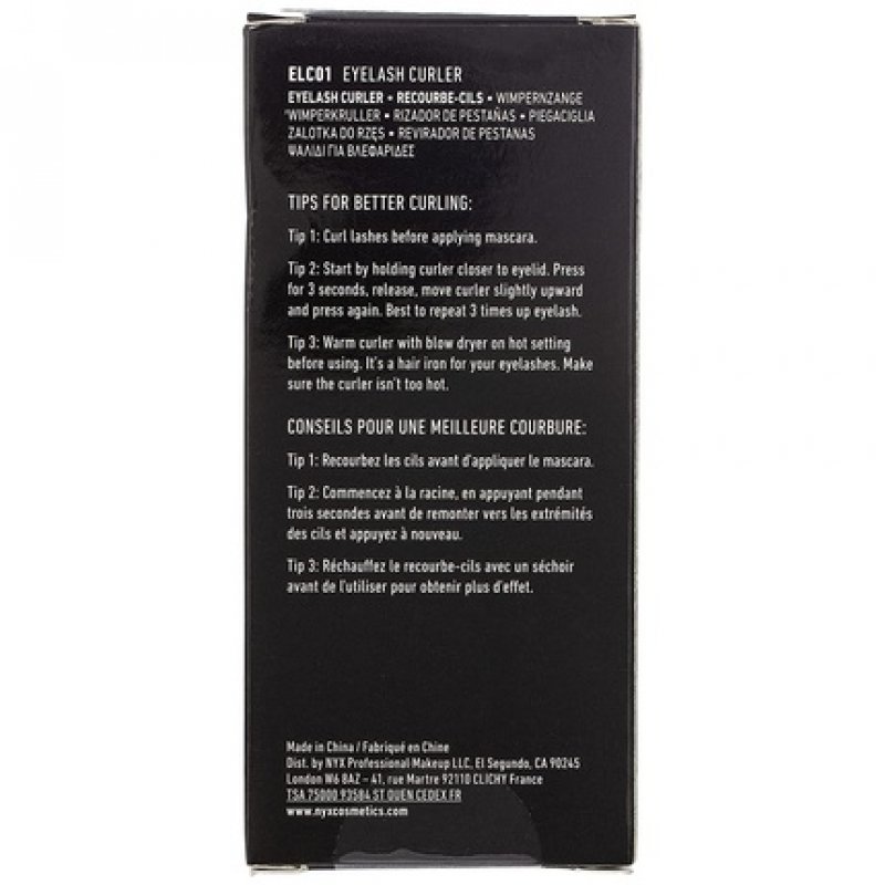 NYX Professional Makeup Eyelash Curler with Silicone Pad for Gentle and Voluminous Curls with Replacement Rubber