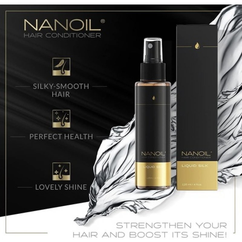 Nanoil Hair Conditioner with Liquid Silk 125ml - Smoothing, Nourishing, and Adding Shine and Elasticity