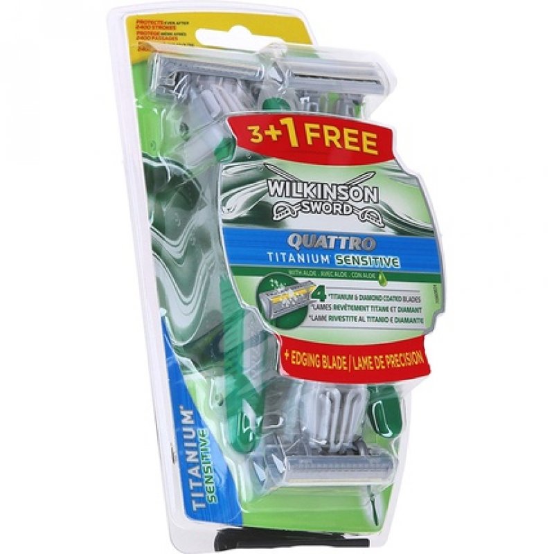 Wilkinson Sword Quattro Titanium Sensitive Disposable Razor