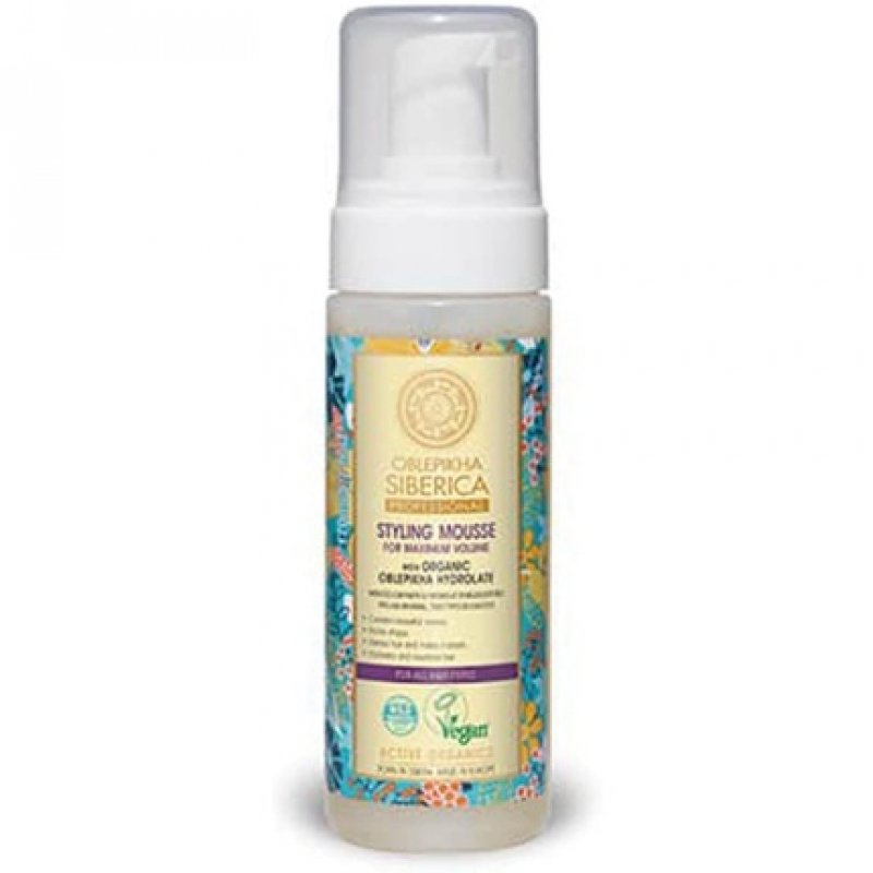 Natura Siberica Sulfate-Free Shampoo with Hydrolat and Organic Yellow for Curly and Wavy Hair Fine Curls