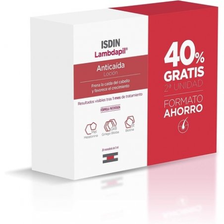 ISDIN LAMBDAPIL Hair Loss Prevention Lotion 3ml x 40 Monodoses - Pack of 2