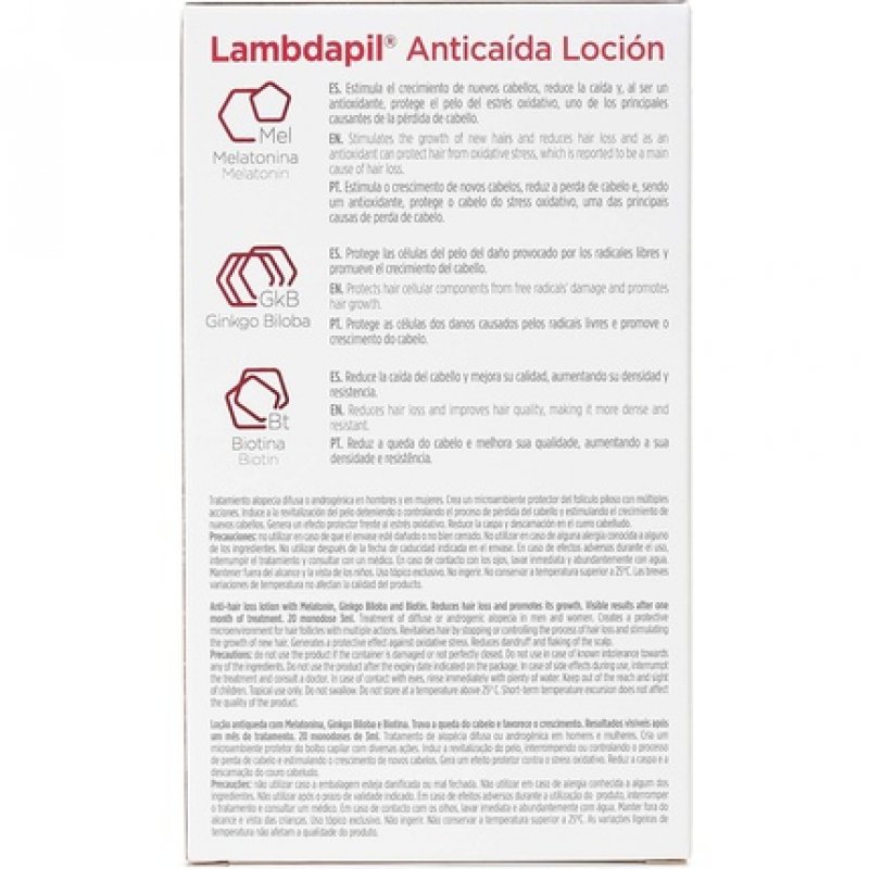 ISDIN LAMBDAPIL Hair Loss Prevention Lotion 3ml x 40 Monodoses - Pack of 2