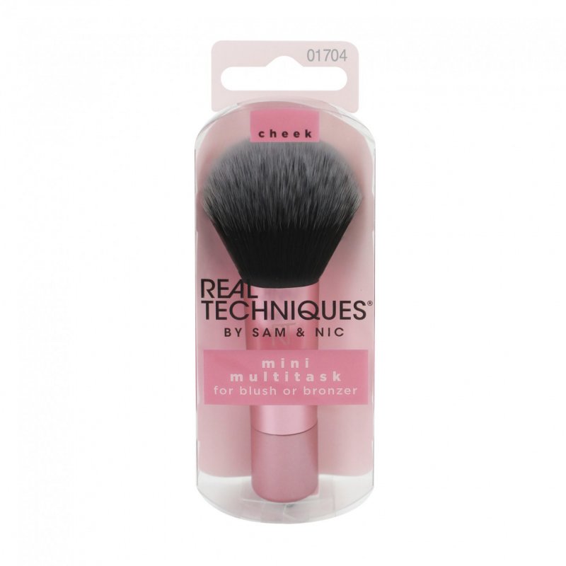 Real Techniques Mini Travel Size Multitask Makeup Brush for Blush, Bronzer or Highlighter