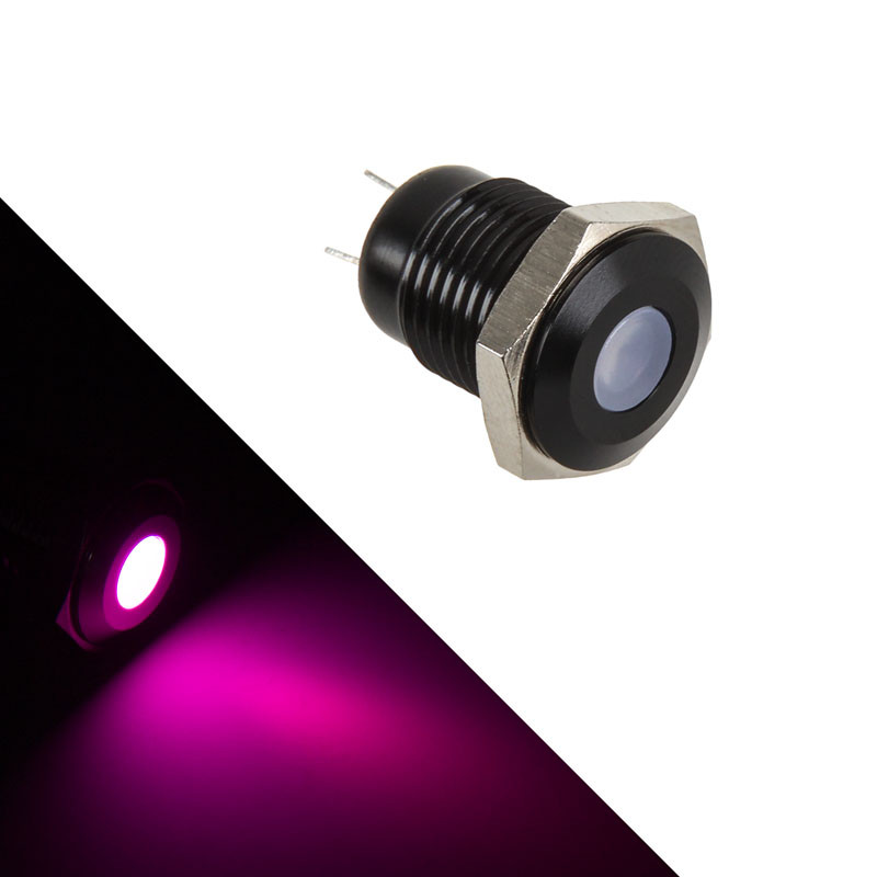 Lamptron compatible Vandalismus-gesicherte LED - violett, schwarze Fassung