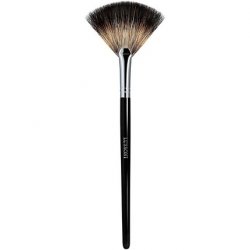 T4B Lussoni Pro 600 Professional Makeup Brush Natural Bristle Fan Brush for Blush and Highlighter - Black