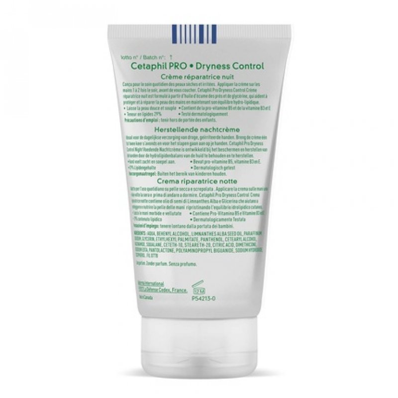 Cetaphil PRO Dryness Control Night Hand Cream for Sensitive and Irritated Skin 50ml